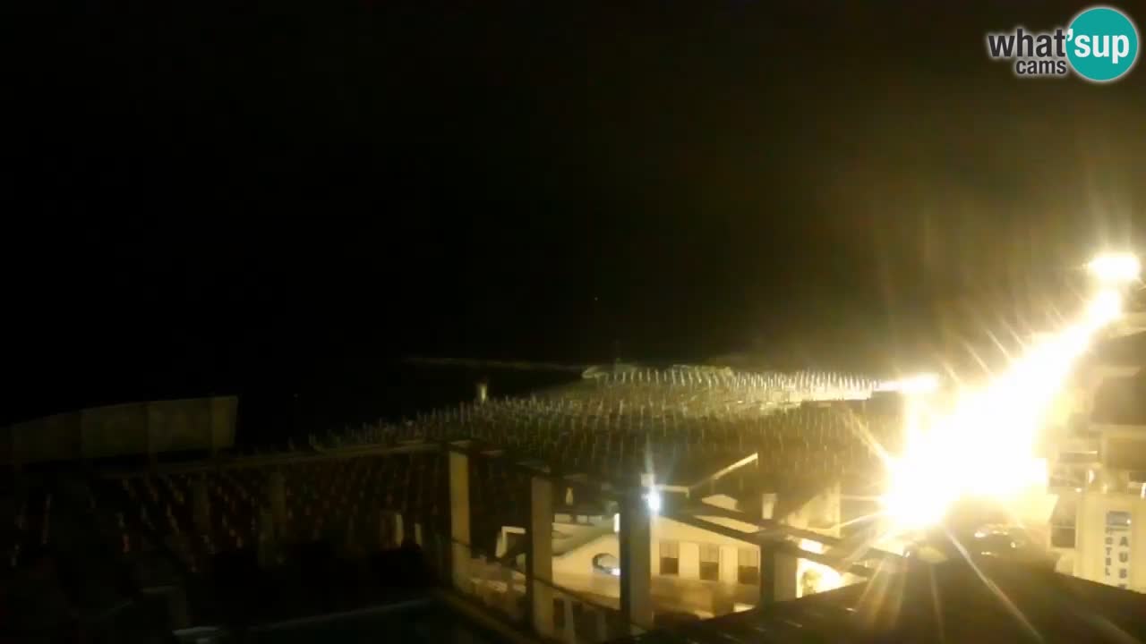 Webcam Caorle weststrand – Ponente Strand nach Hotel Marco Polo