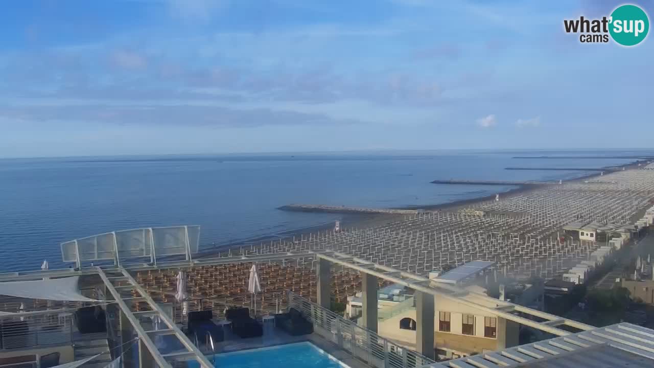 Webcam Caorle weststrand – Ponente Strand nach Hotel Marco Polo