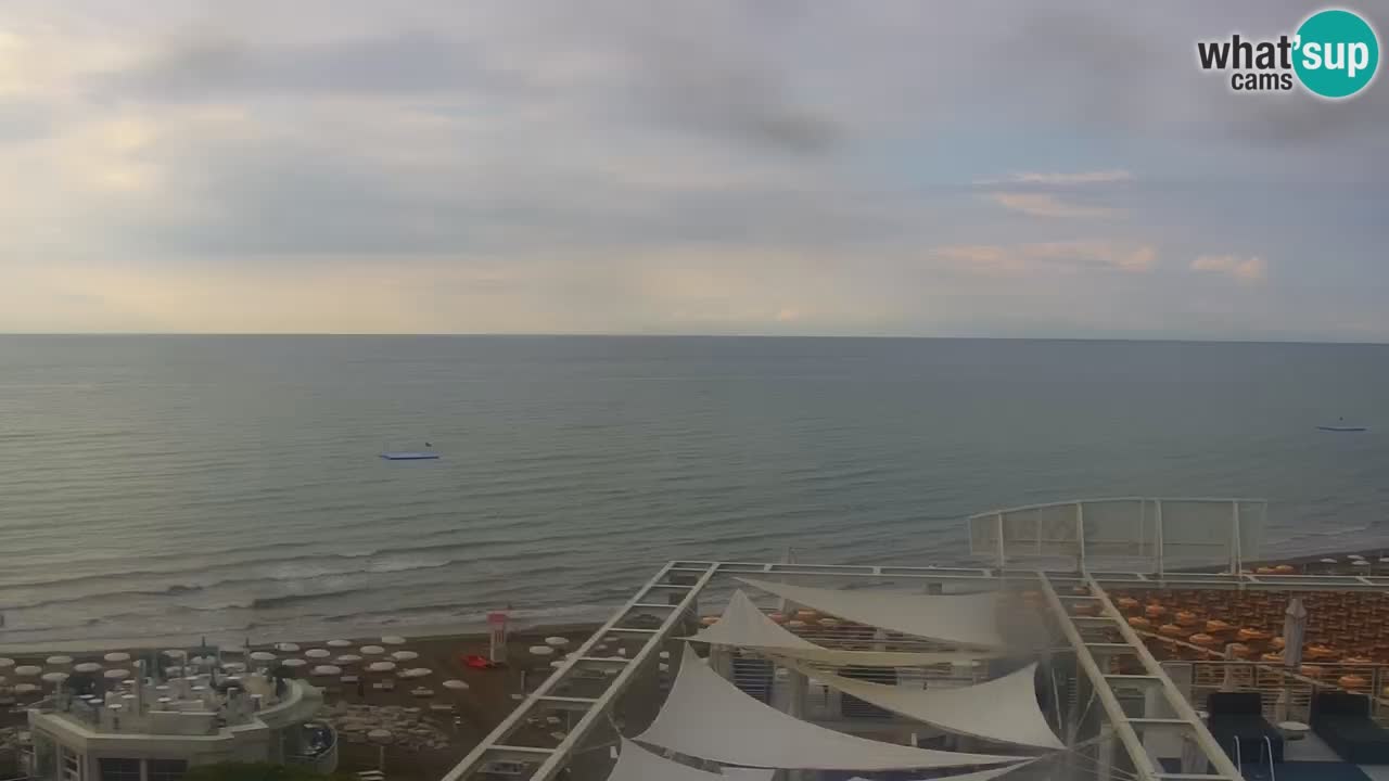 Caorle webcam Ponente beach from hotel Marco Polo