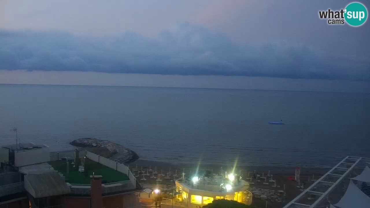 Webcam Caorle weststrand – Ponente Strand nach Hotel Marco Polo