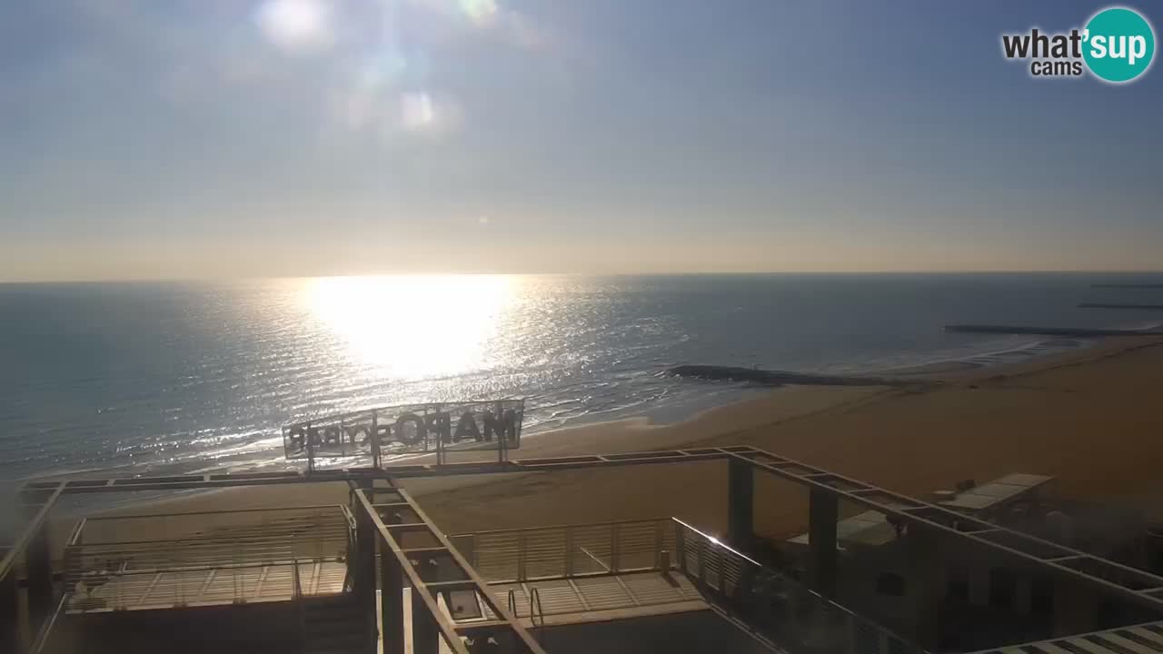 Webcam Caorle Ponente beach from Hotel Marco Polo