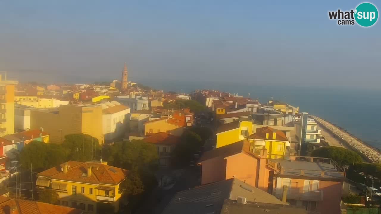 Caorle webcam Ponente beach from hotel Marco Polo