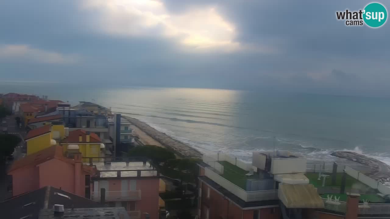 Webcam Caorle weststrand – Ponente Strand nach Hotel Marco Polo