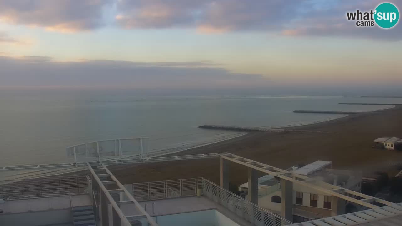 Webcam Caorle weststrand – Ponente Strand nach Hotel Marco Polo