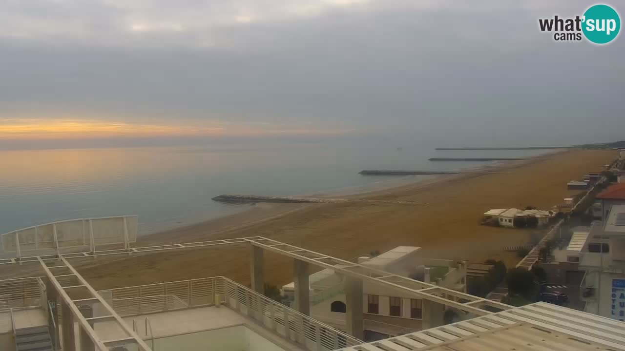 Webcam Caorle weststrand – Ponente Strand nach Hotel Marco Polo