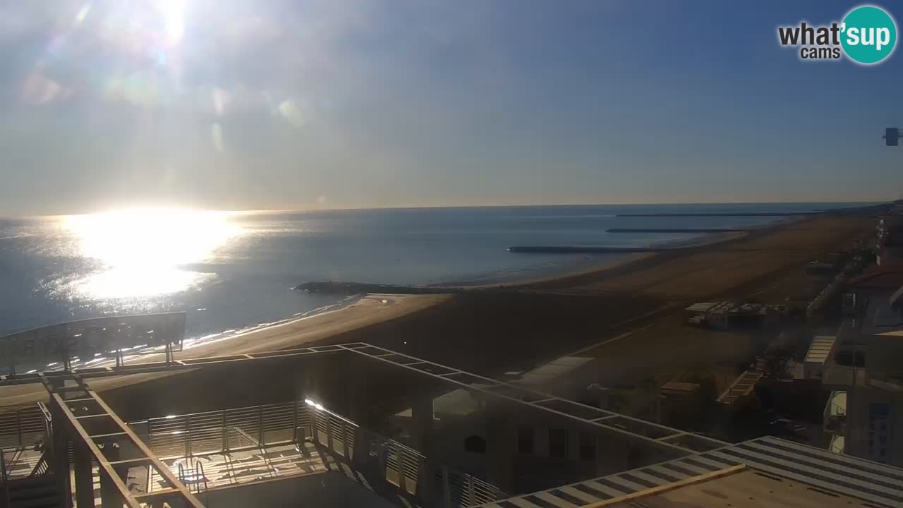 Webcam Caorle weststrand – Ponente Strand nach Hotel Marco Polo