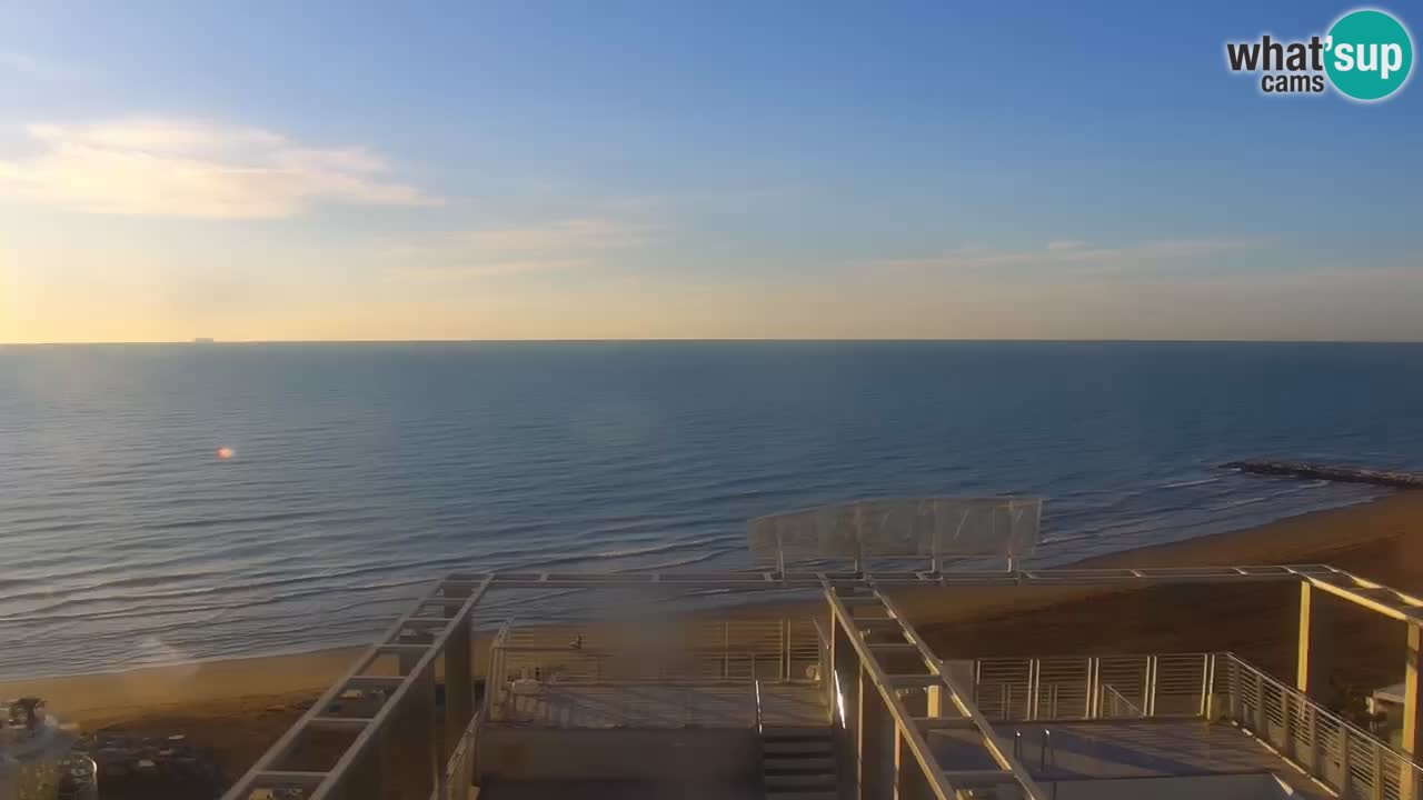 Webcam Caorle weststrand – Ponente Strand nach Hotel Marco Polo