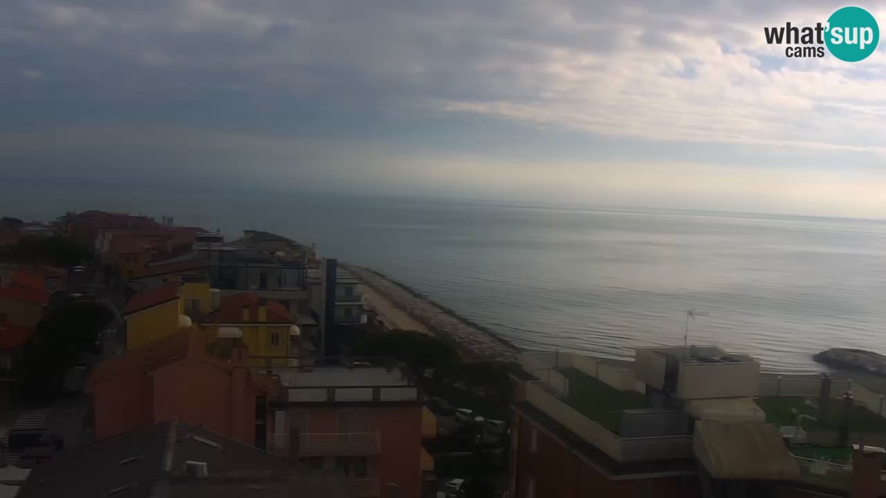 Webcam Caorle Ponente beach from Hotel Marco Polo