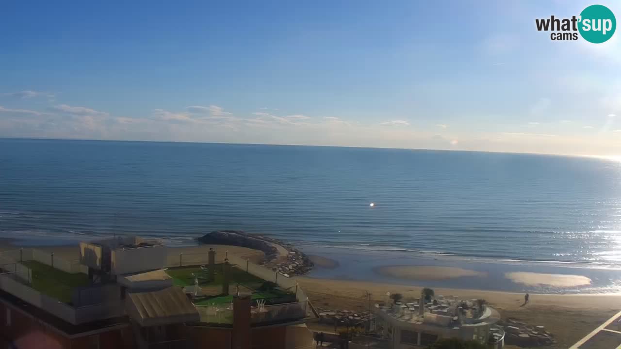 Webcam Caorle weststrand – Ponente Strand nach Hotel Marco Polo