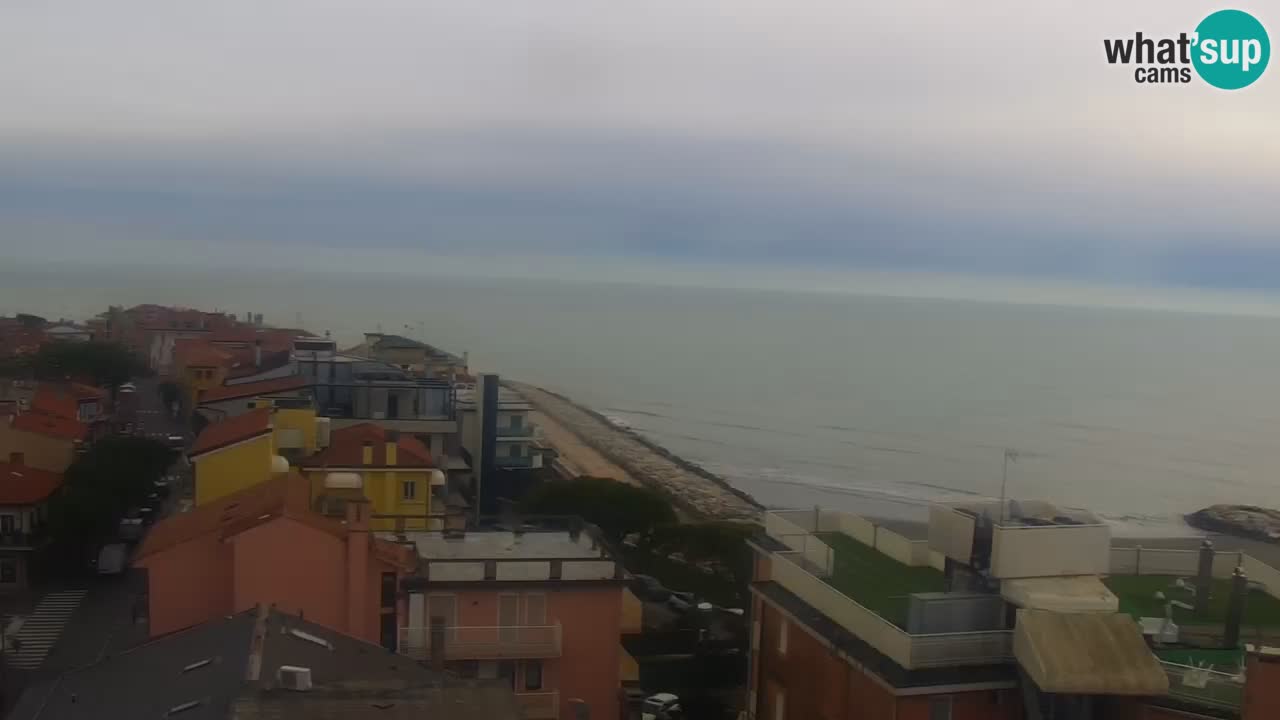 Caorle webcam Ponente beach from hotel Marco Polo