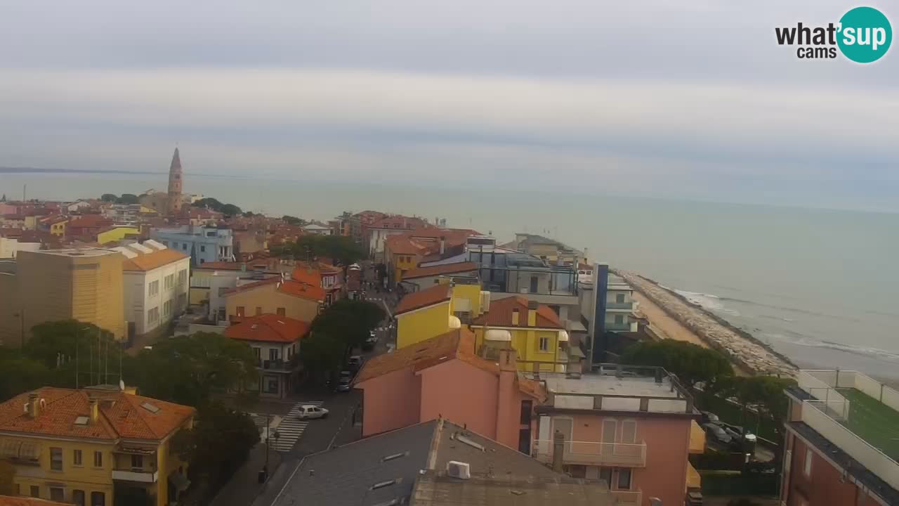 Caorle webcam Ponente beach from hotel Marco Polo