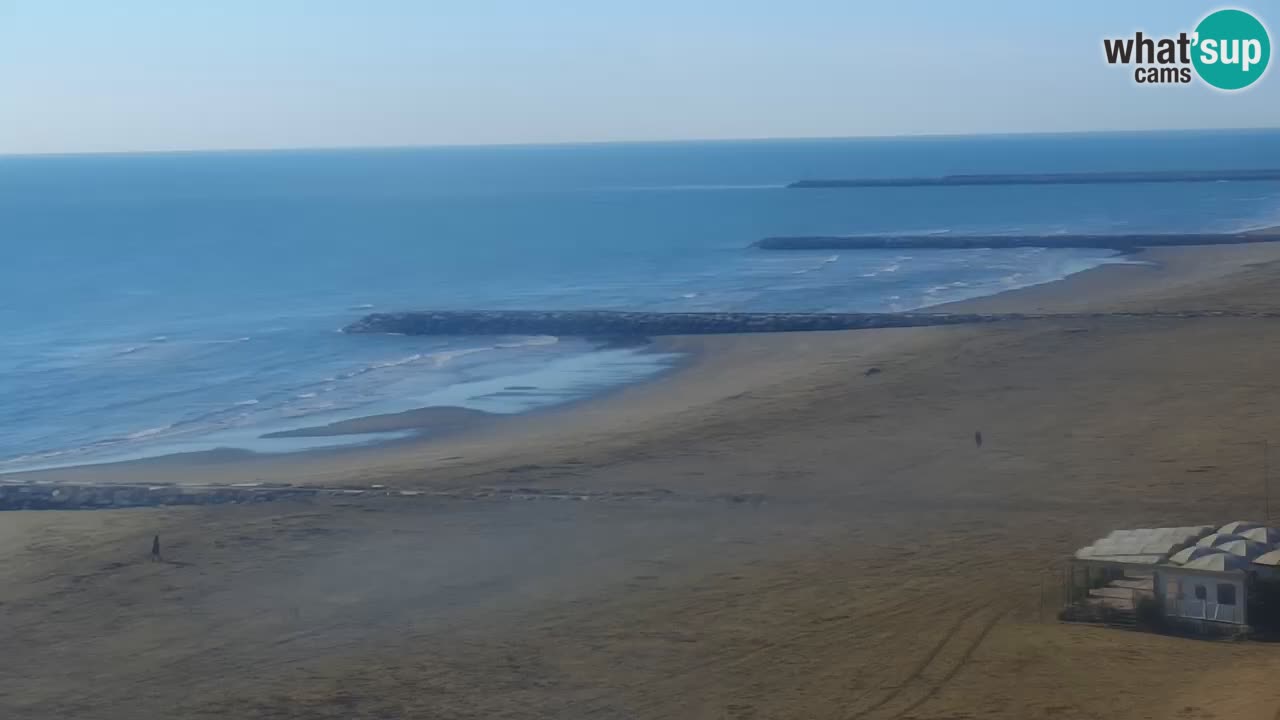 Webcam Caorle weststrand – Ponente Strand nach Hotel Marco Polo