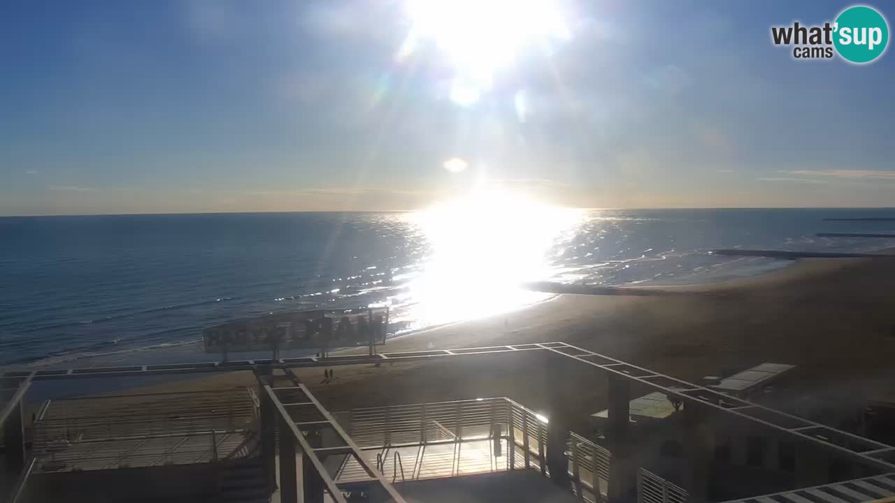 Caorle webcam Ponente beach from hotel Marco Polo