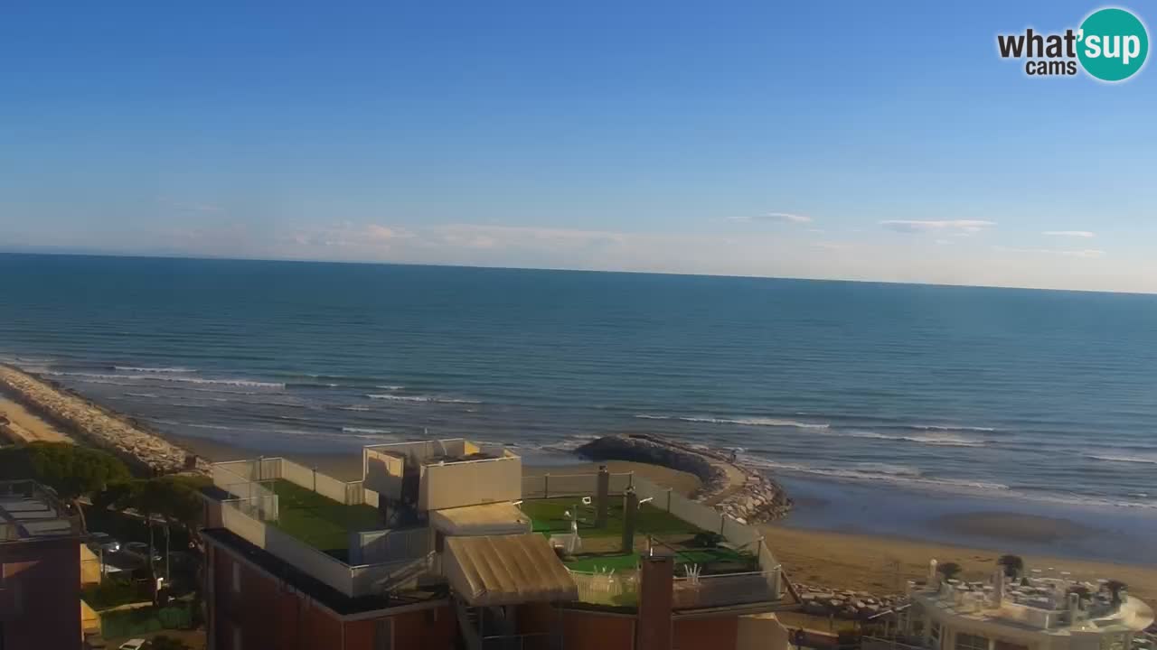 Webcam Caorle Ponente beach from Hotel Marco Polo