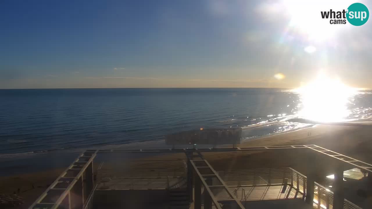 Webcam Caorle Ponente beach from Hotel Marco Polo