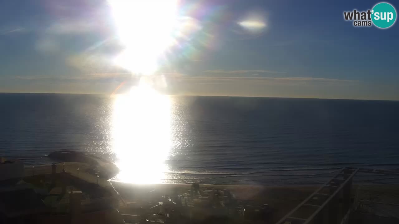 Webcam Caorle Ponente beach from Hotel Marco Polo