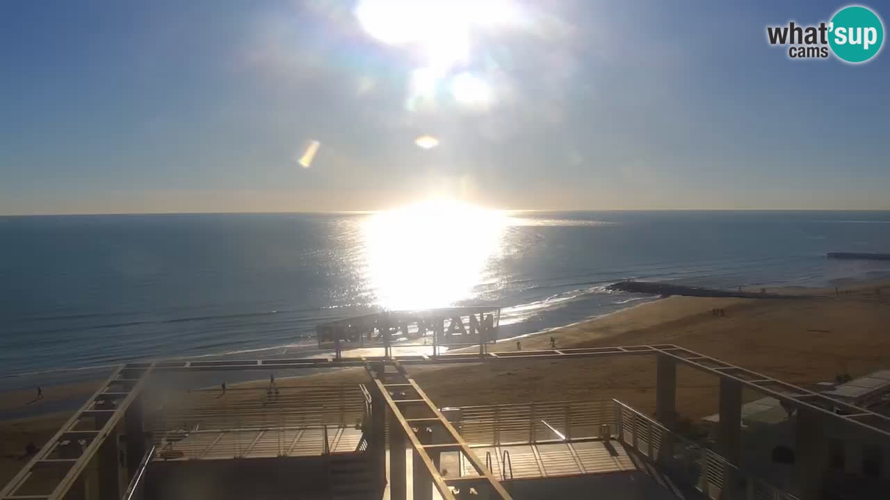 Webcam Caorle Ponente beach from Hotel Marco Polo