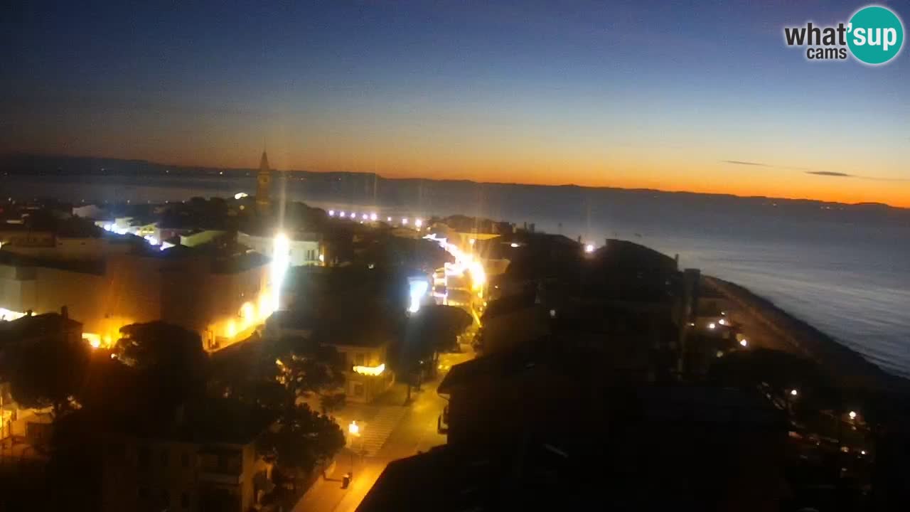 Webcam Caorle Ponente beach from Hotel Marco Polo