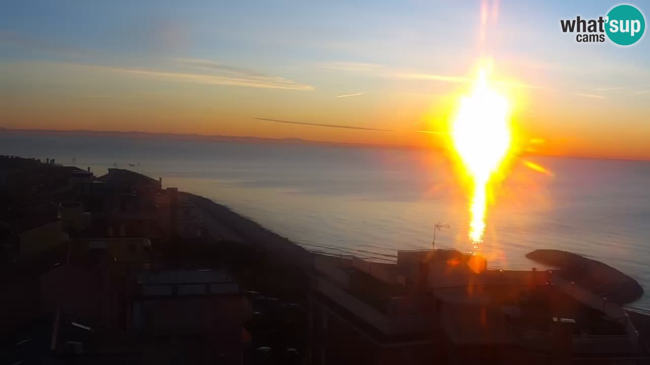 Caorle webcam Ponente beach from hotel Marco Polo