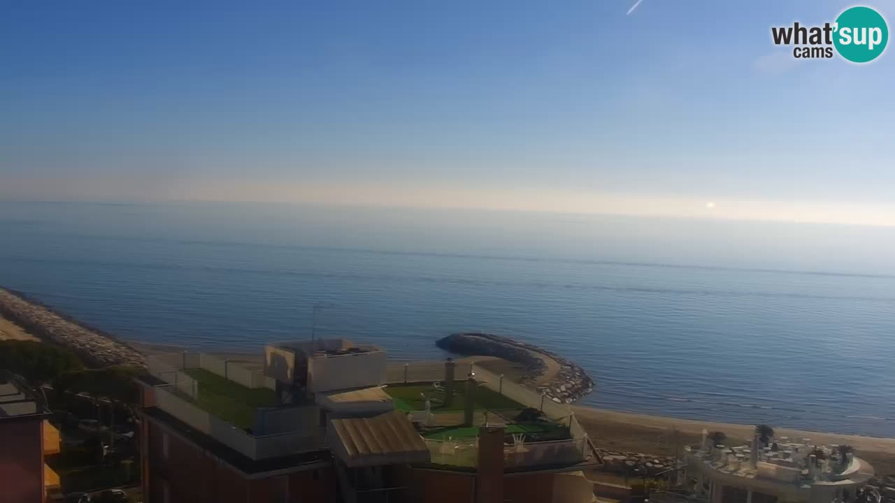 Webcam Caorle weststrand – Ponente Strand nach Hotel Marco Polo