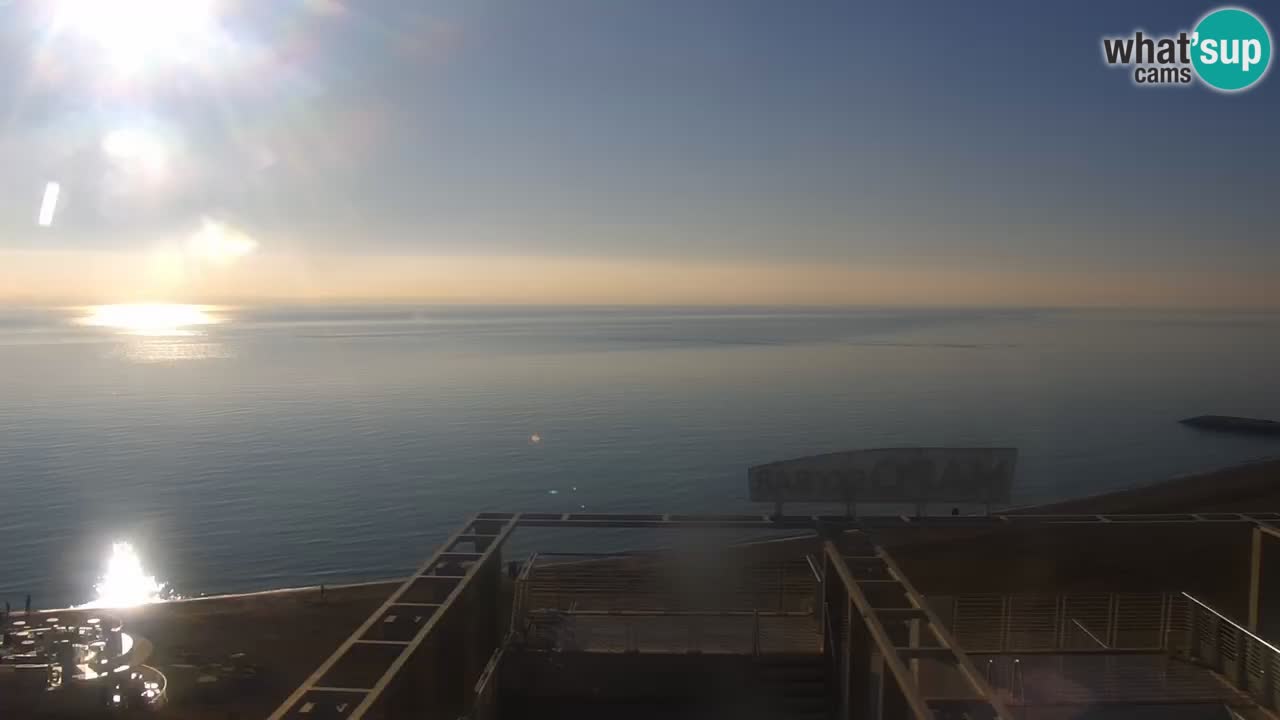 Webcam Caorle Ponente beach from Hotel Marco Polo