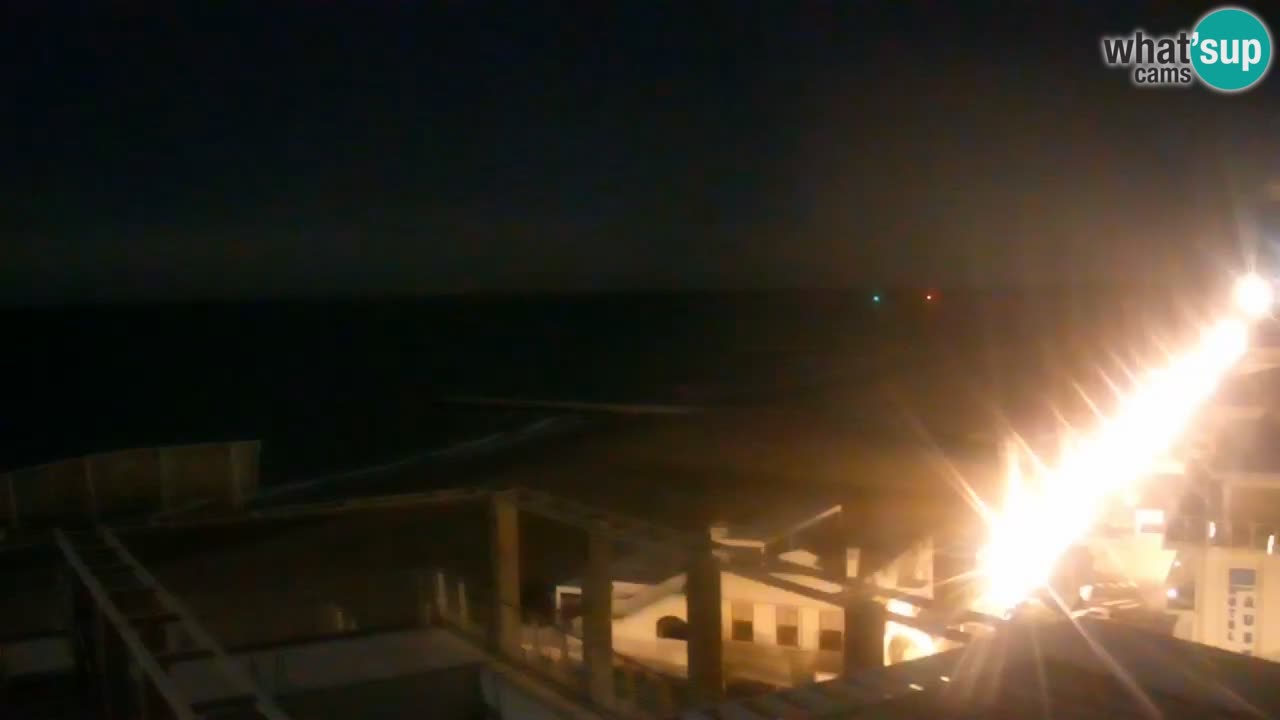 Caorle webcam Ponente beach from hotel Marco Polo