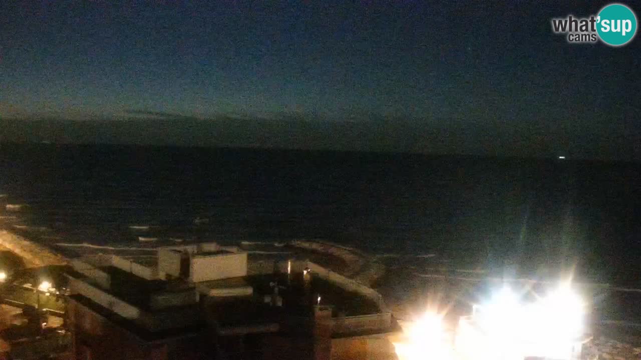 Caorle webcam Ponente beach from hotel Marco Polo