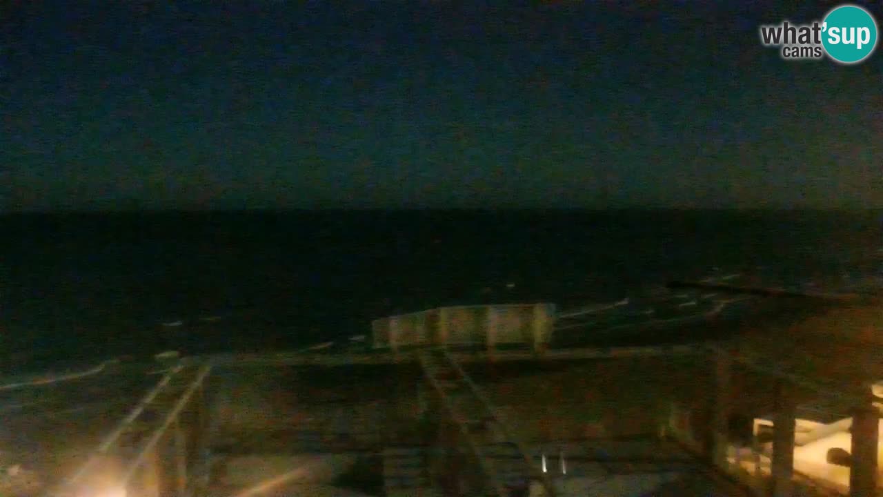 Caorle webcam Ponente beach from hotel Marco Polo