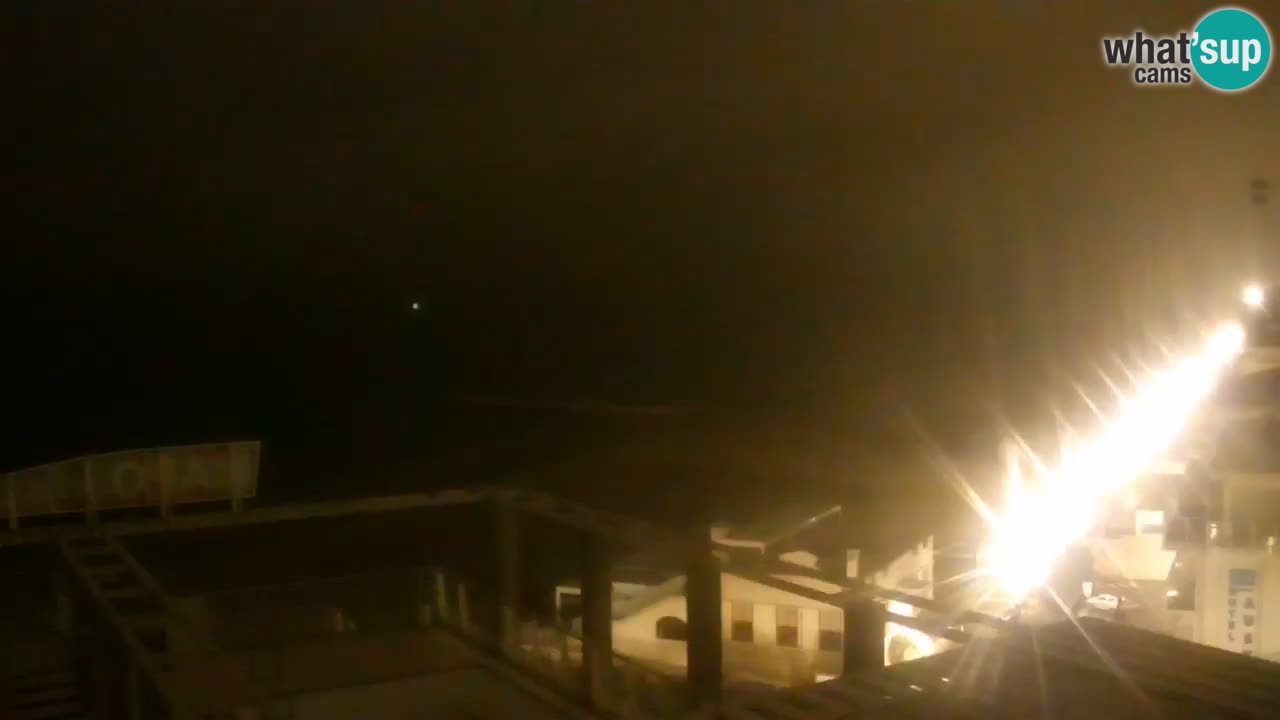 Caorle webcam Ponente beach from hotel Marco Polo