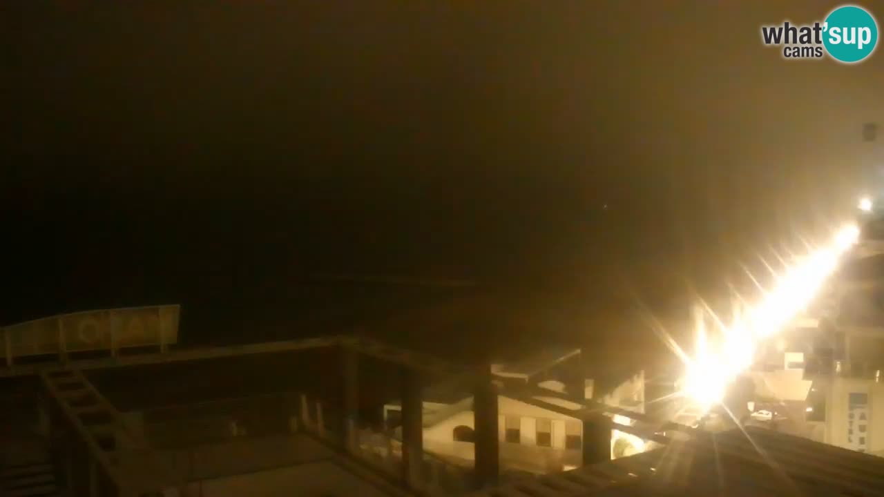 Caorle webcam Ponente beach from hotel Marco Polo