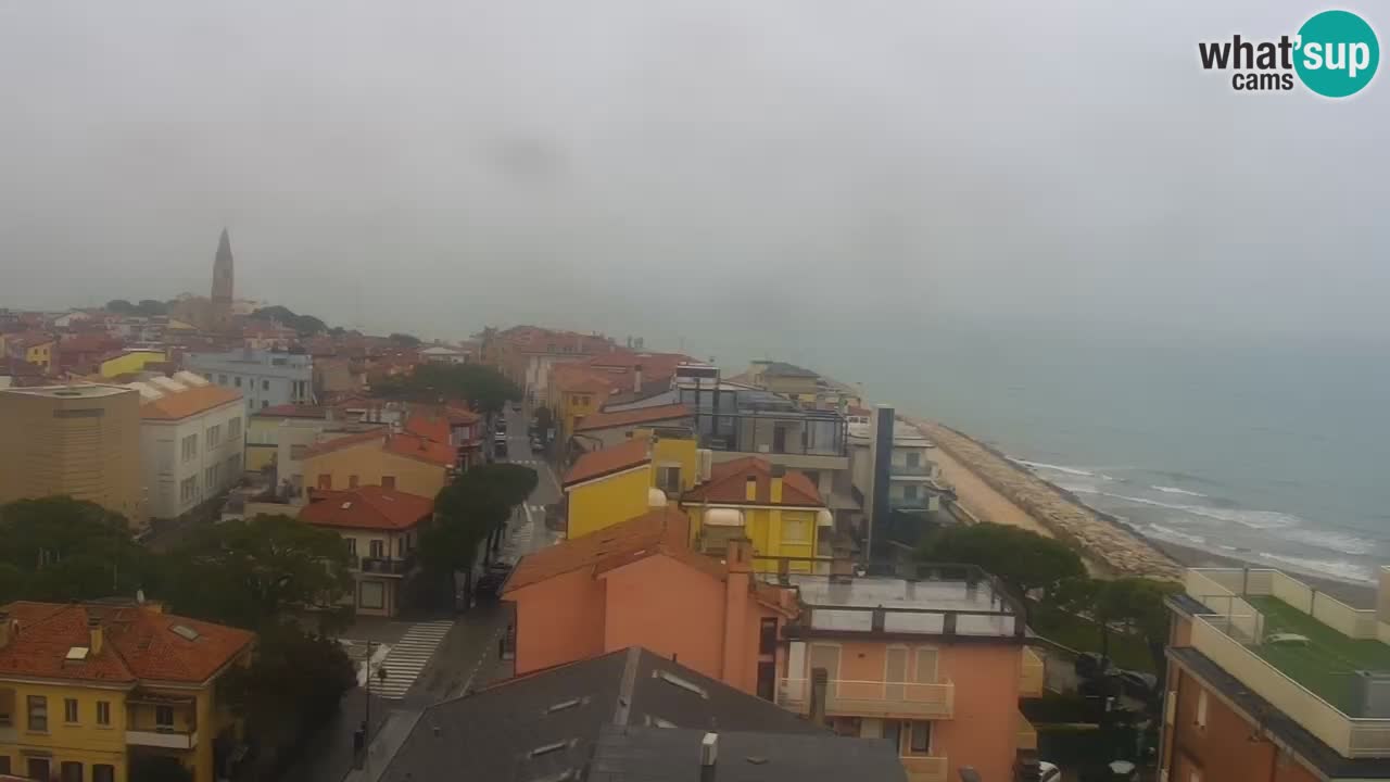 Caorle webcam Ponente beach from hotel Marco Polo