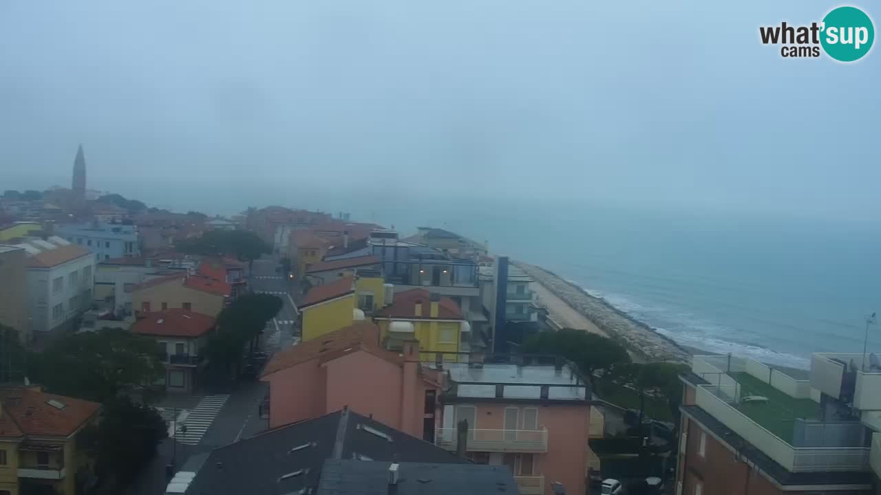 Caorle webcam Ponente beach from hotel Marco Polo