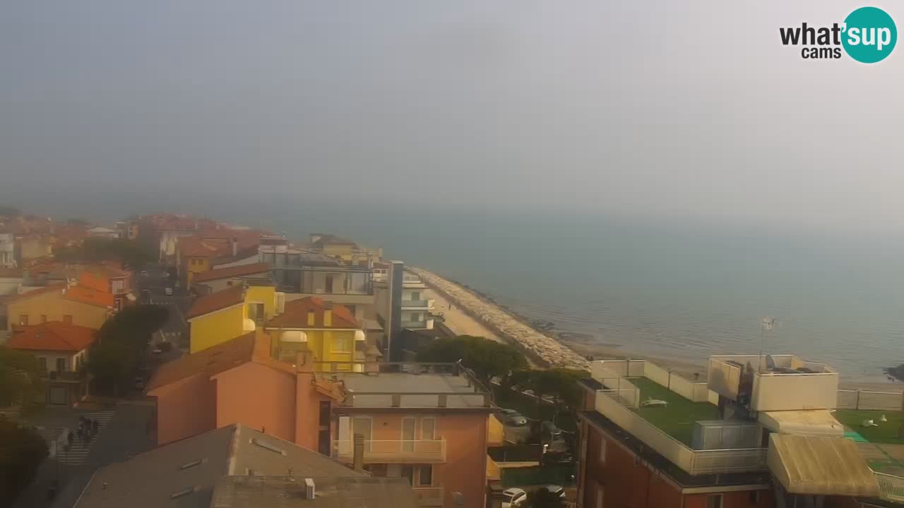 Caorle webcam Ponente beach from hotel Marco Polo