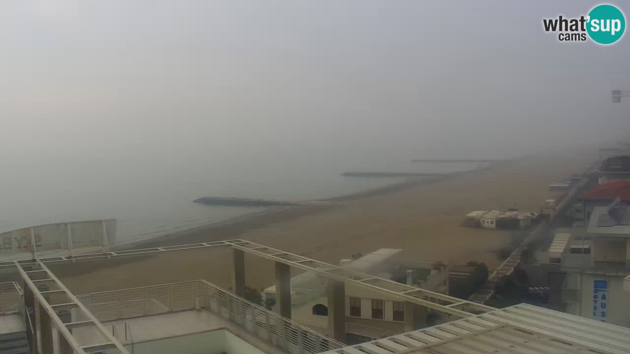 Caorle webcam Ponente beach from hotel Marco Polo