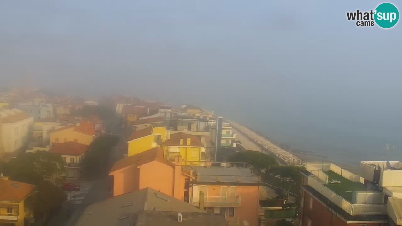 Caorle webcam Ponente beach from hotel Marco Polo