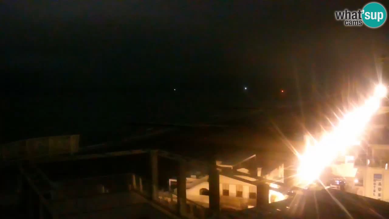 Caorle webcam Ponente beach from hotel Marco Polo