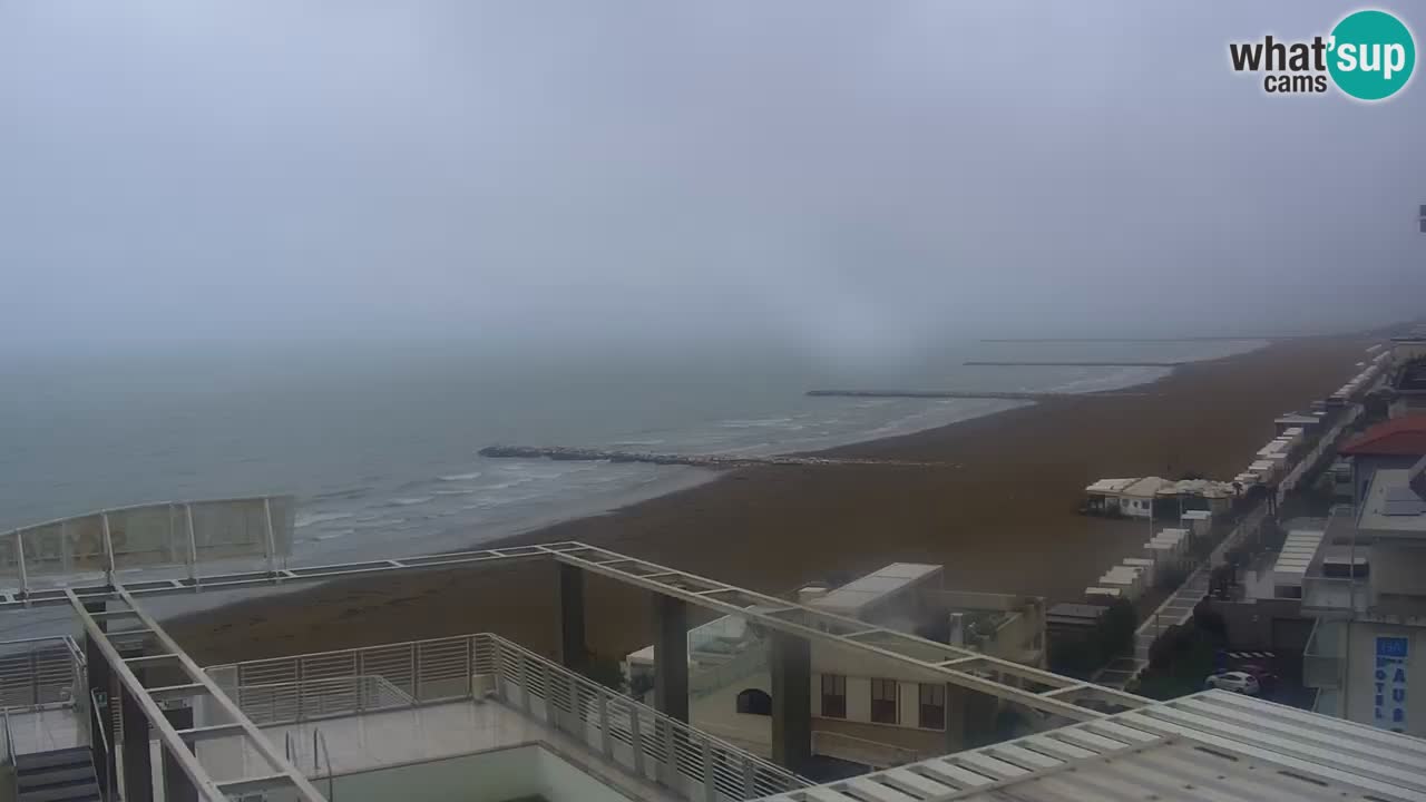 Caorle webcam Ponente beach from hotel Marco Polo