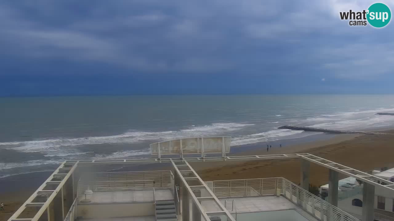 Caorle webcam Ponente beach from hotel Marco Polo