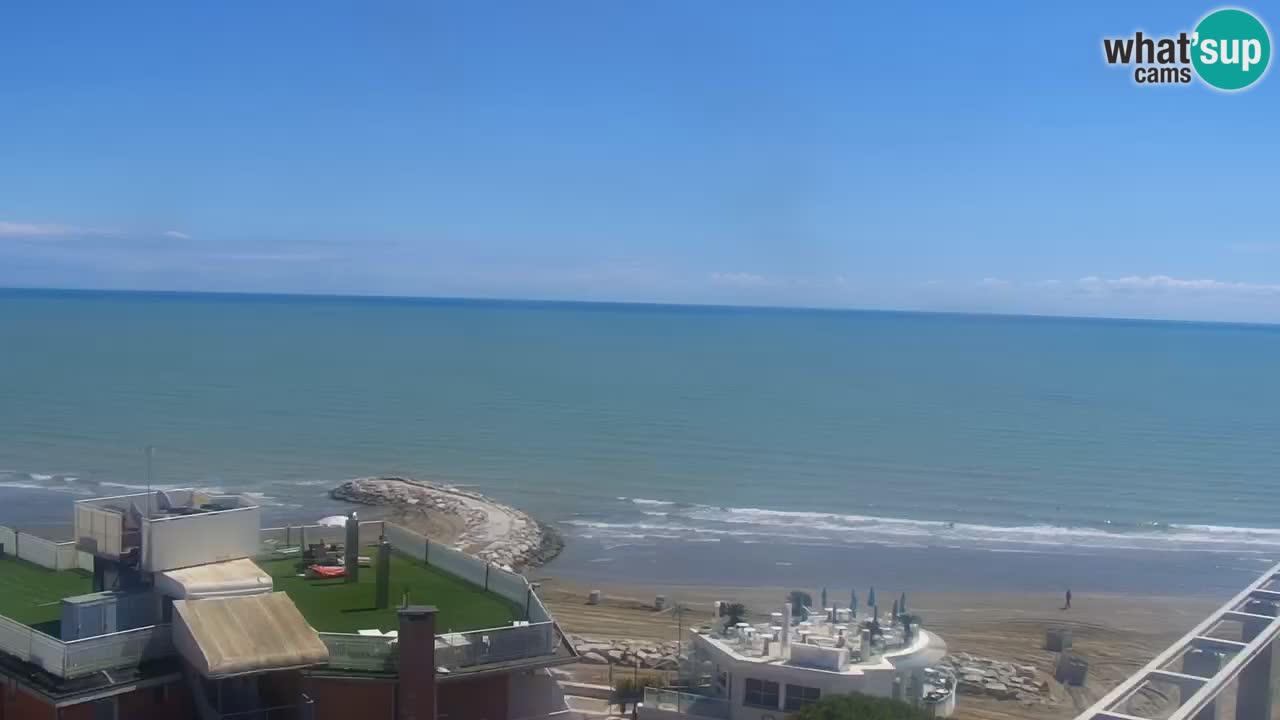 Webcam Caorle Ponente beach from Hotel Marco Polo
