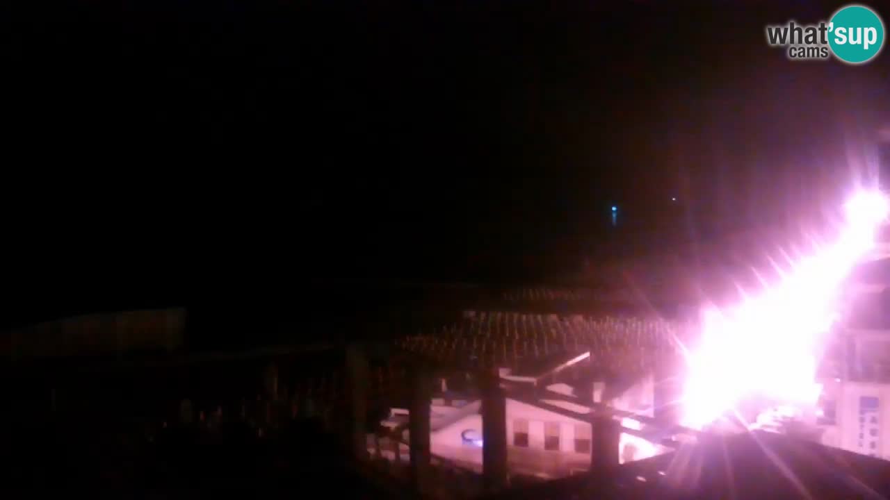 Caorle webcam Ponente beach from hotel Marco Polo