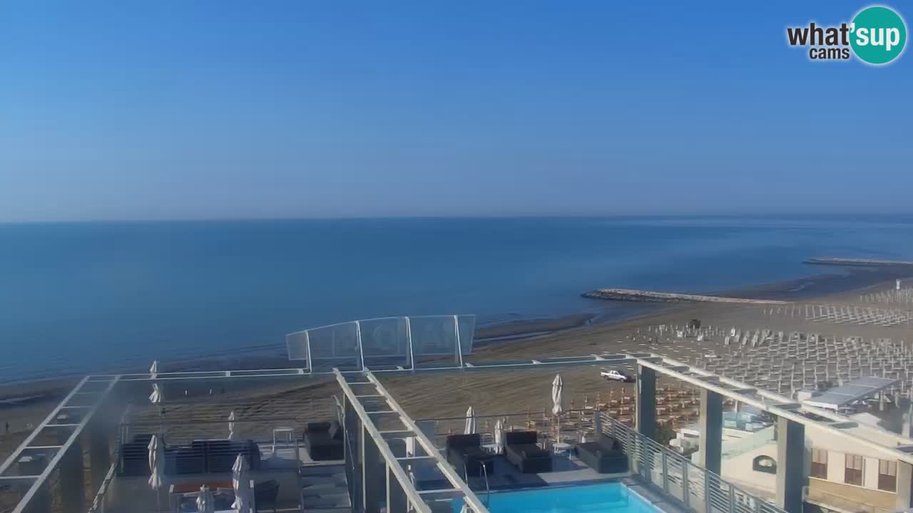 Webcam Caorle weststrand – Ponente Strand nach Hotel Marco Polo