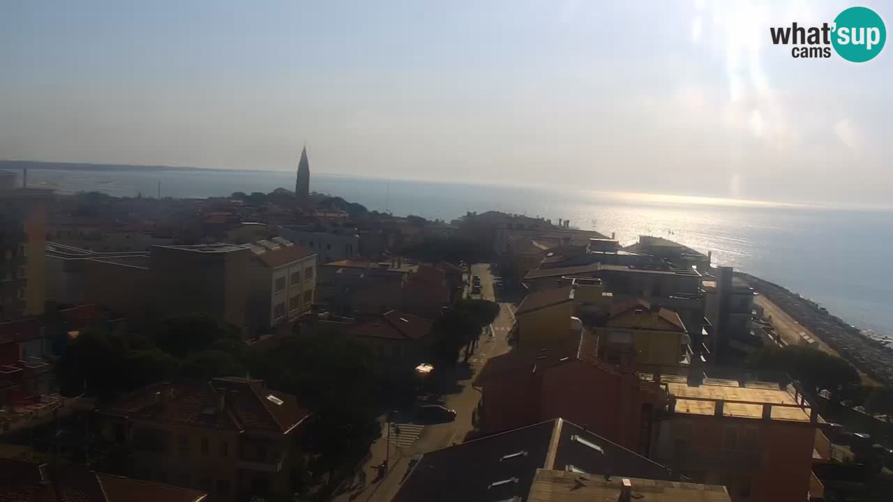 Caorle webcam Ponente beach from hotel Marco Polo