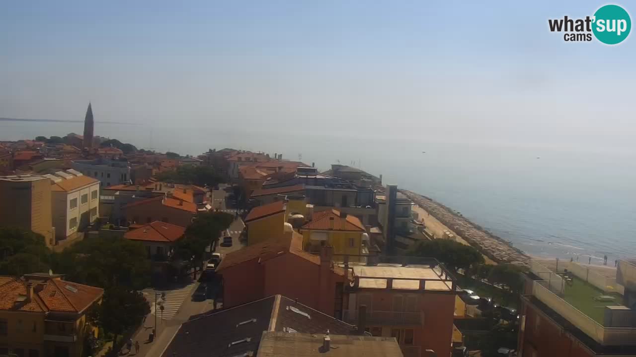 Caorle webcam Ponente beach from hotel Marco Polo