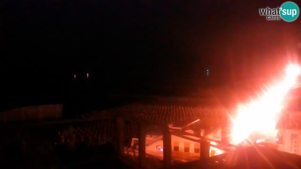 Webcam Caorle Ponente beach from Hotel Marco Polo