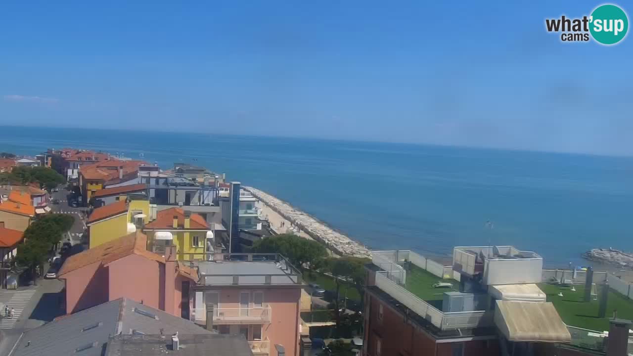 Webcam Caorle Ponente beach from Hotel Marco Polo