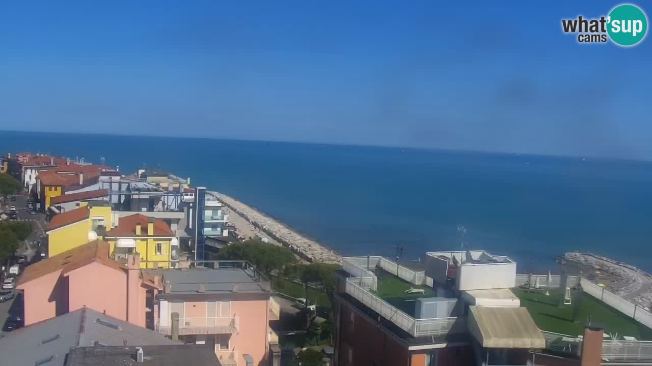 Webcam Caorle weststrand – Ponente Strand nach Hotel Marco Polo