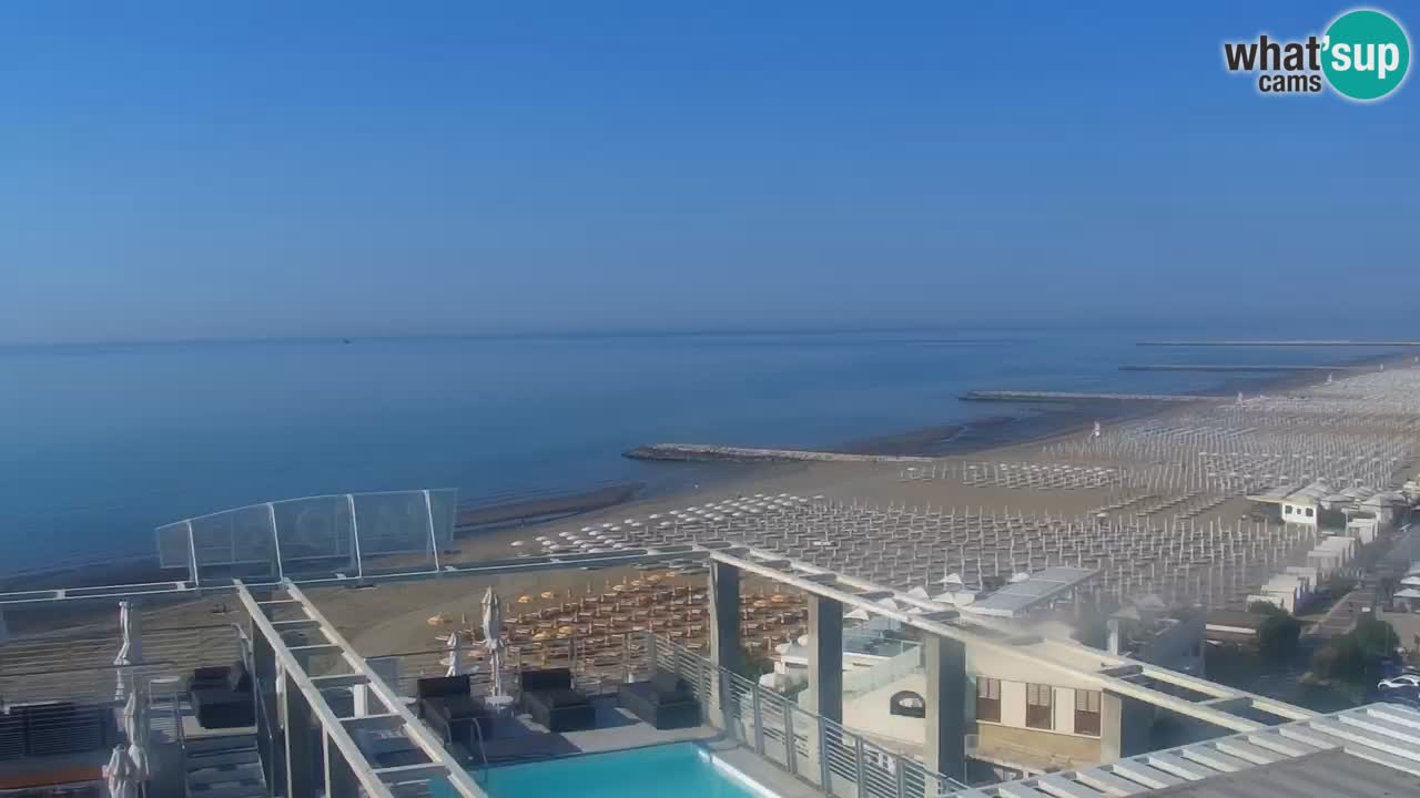 Webcam Caorle weststrand – Ponente Strand nach Hotel Marco Polo