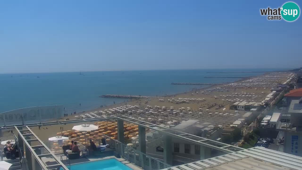 Webcam Caorle weststrand – Ponente Strand nach Hotel Marco Polo