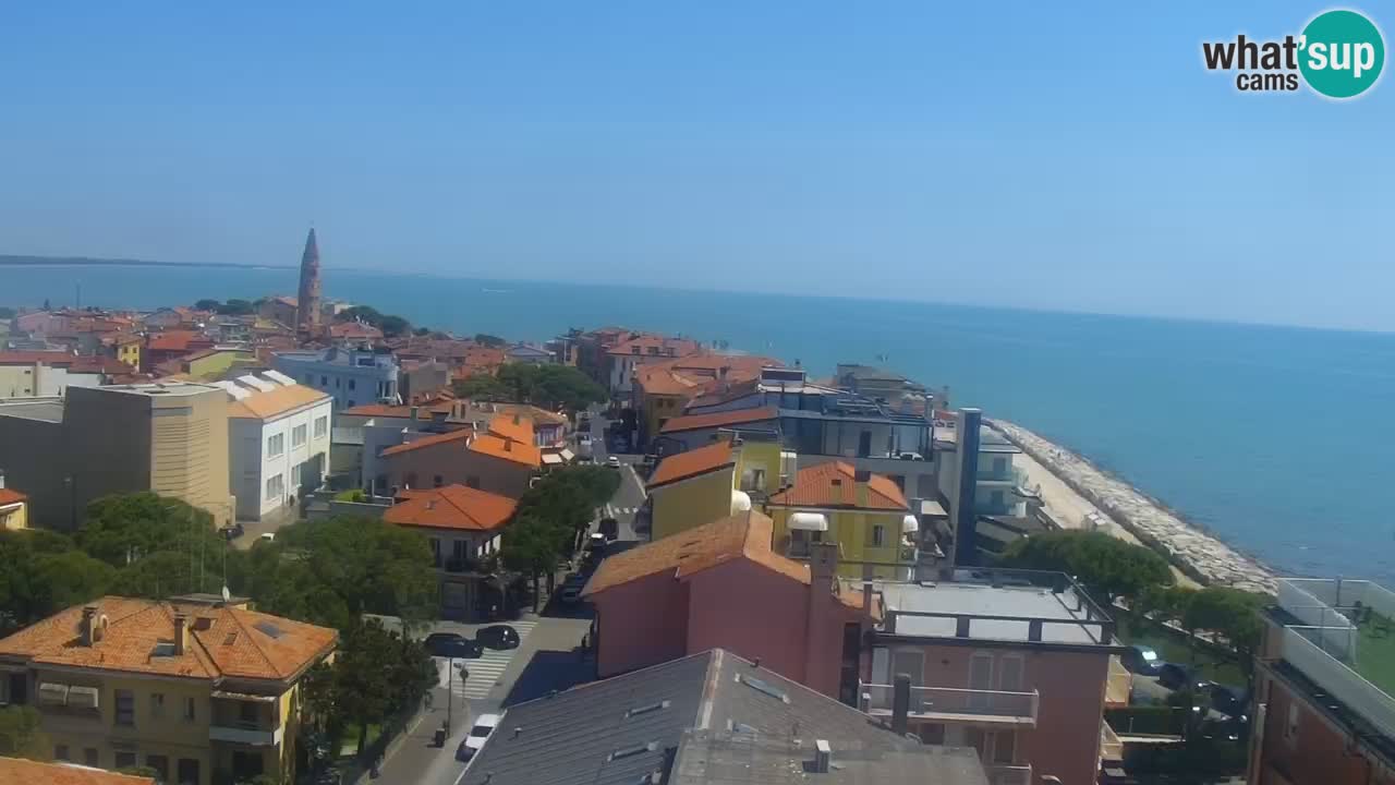 Caorle webcam Ponente beach from hotel Marco Polo