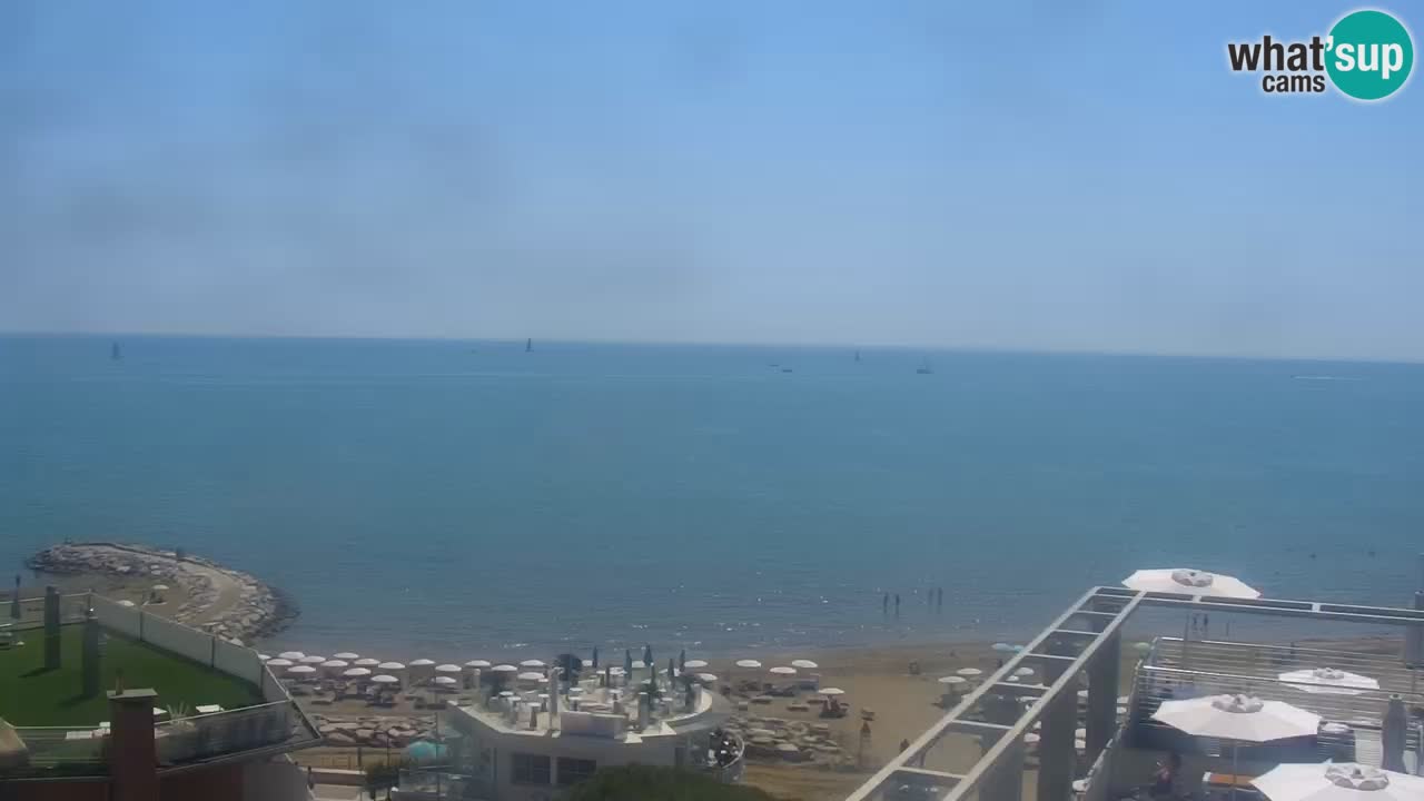 Webcam Caorle weststrand – Ponente Strand nach Hotel Marco Polo